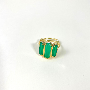bague au fil de lo onyx vert