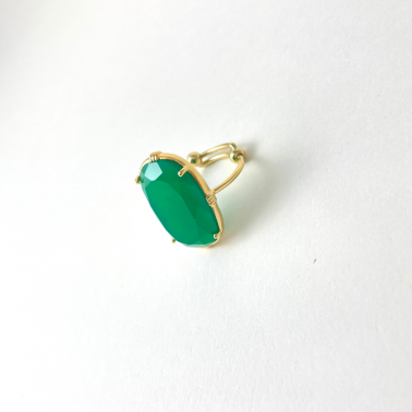 Bague Pia onyx vert Au Fil de Lo