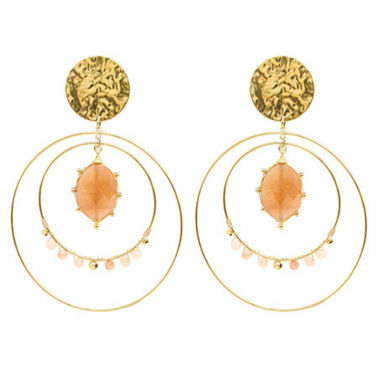 longues boucles d'oreille dorées ZAG