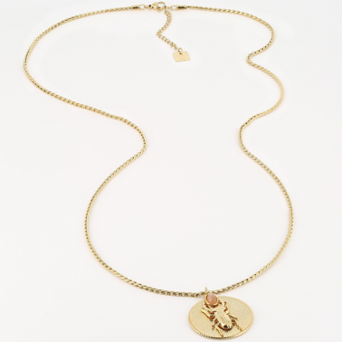 Collier sautoir médaille scarabée  - Accessoir'in
