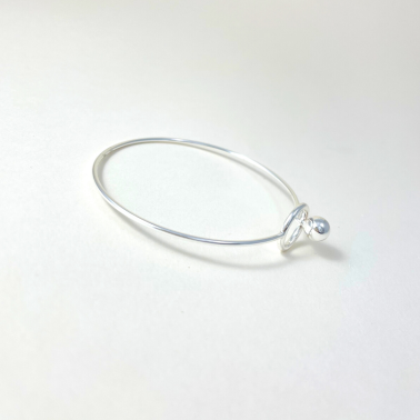 Jonc fin en argent made in France