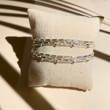 bracelet double tour argent