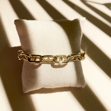 Bracelet fantaisie maille dorée