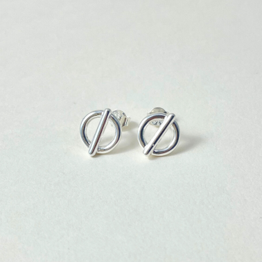 Boucles d'oreilles de créateur français en argent