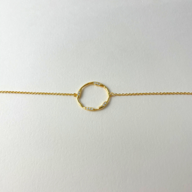 Bracelet fantaisie fin doré