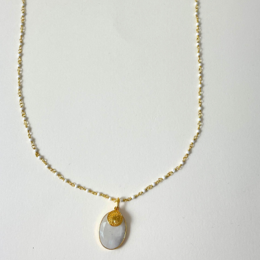 Sautoir pendentif pierre semi précieuse - Accessoir'in