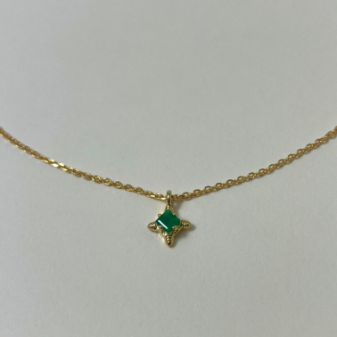 Collier petit onyx vert