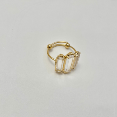 bague dorée ajustable
