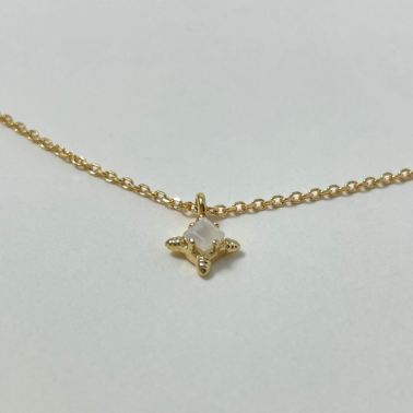 Ras de cou labradorite blanche - Accessoir'in