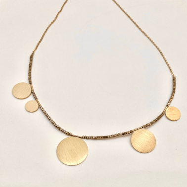 ras de cou zag bijoux en pyrite