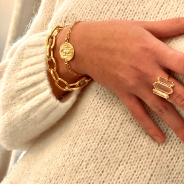 Bracelet fantaisie dorée