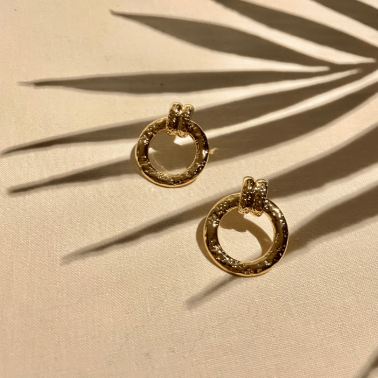 Boucles d'oreilles artisanale dorées