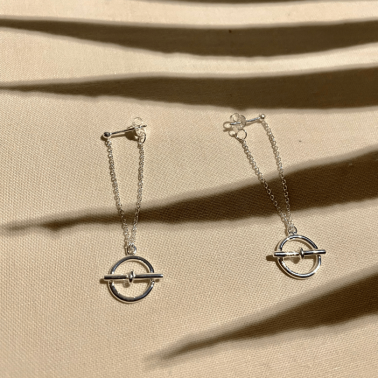 Boucles d'oreilles en argent pendantes