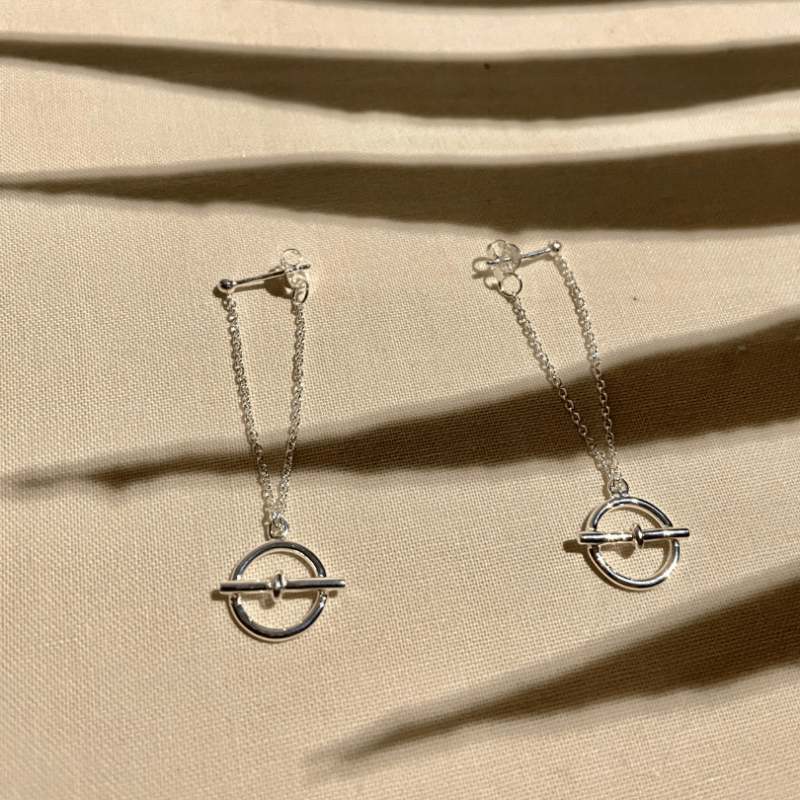 Boucles d'oreilles en argent pendantes