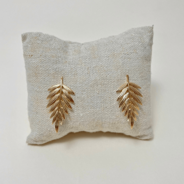 Boucles d'oreille feuille dorée - Accessoir'in