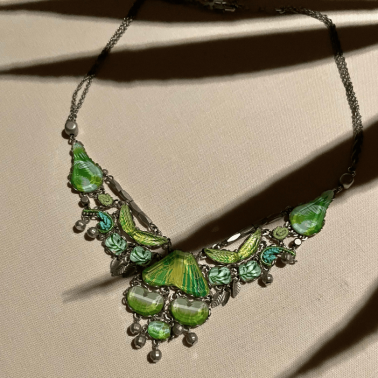 Ras de cou tribal argent et cristal
