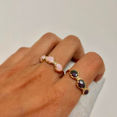 bague créateur Rubis Zoïsite
