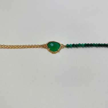Bracelet onyx vert