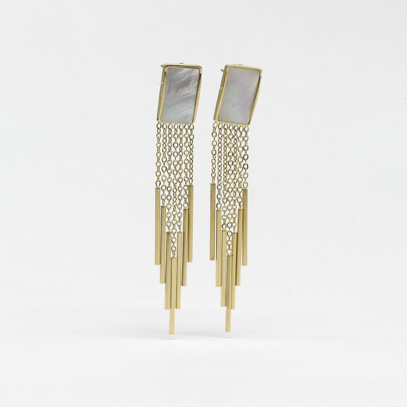 Boucles d'oreilles pendantes  waterfall zag